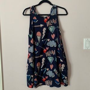 Blue Printed A Line Dress | Zara